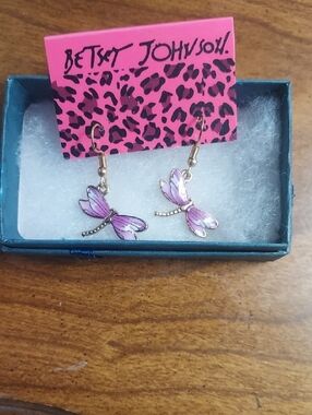 Betsey Johnson. Dragonfly earrings. Brand new never worn.
